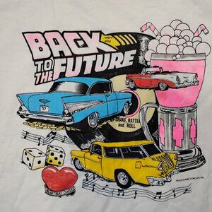 Vintage Back To The Future Parody 57 Chevy Classic Car Neon T-Shirt
